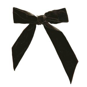 Kadia Bows & Co Velvet Hair Bow Barrette in Espresso